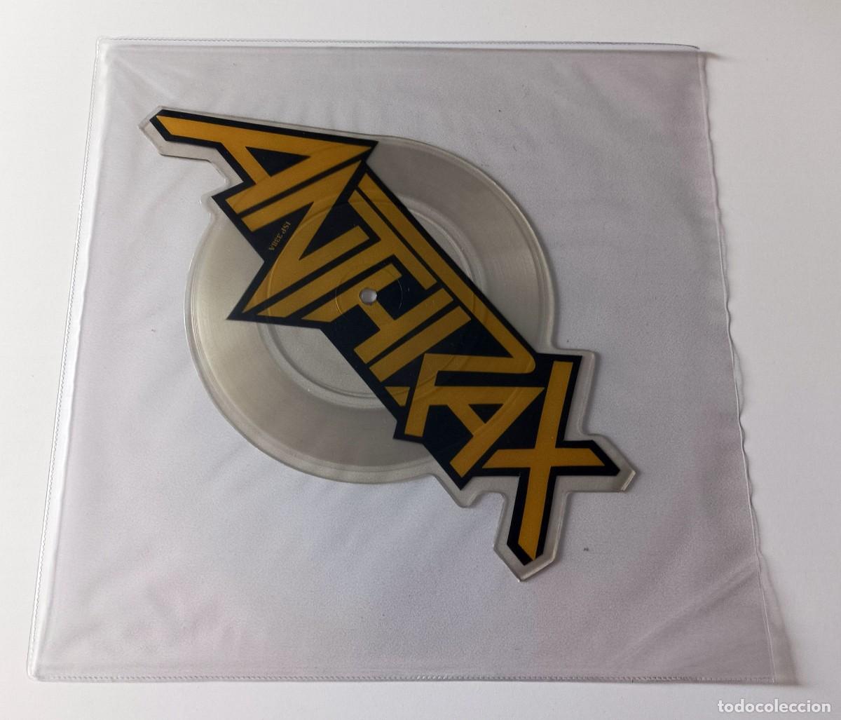 Discos de vinilo: ANTHRAX - I&acute;M THE MAN CUT SHAPE PICTURE DISC - Foto 3