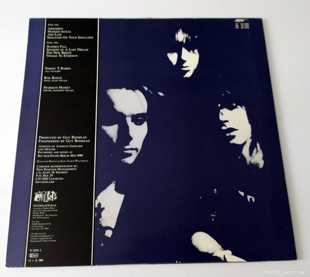 Discos de vinilo: LP CORONER - PUNISHMENT FOR DECADENCE - Foto 2
