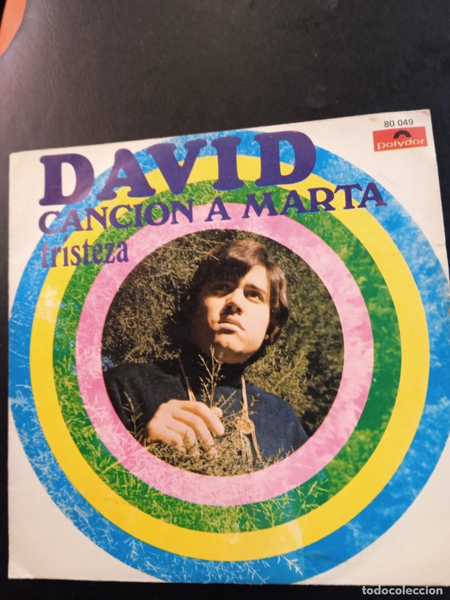 Discos de vinilo: DAVID- CANCI&Oacute;N A MARTA. SINGLE. - Foto 1