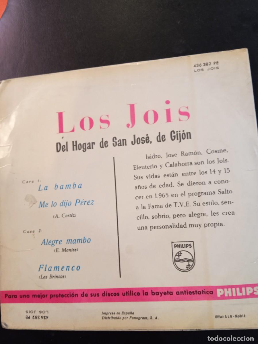 Discos de vinilo: LOS JOIS- LA BAMBA. EP - Foto 2