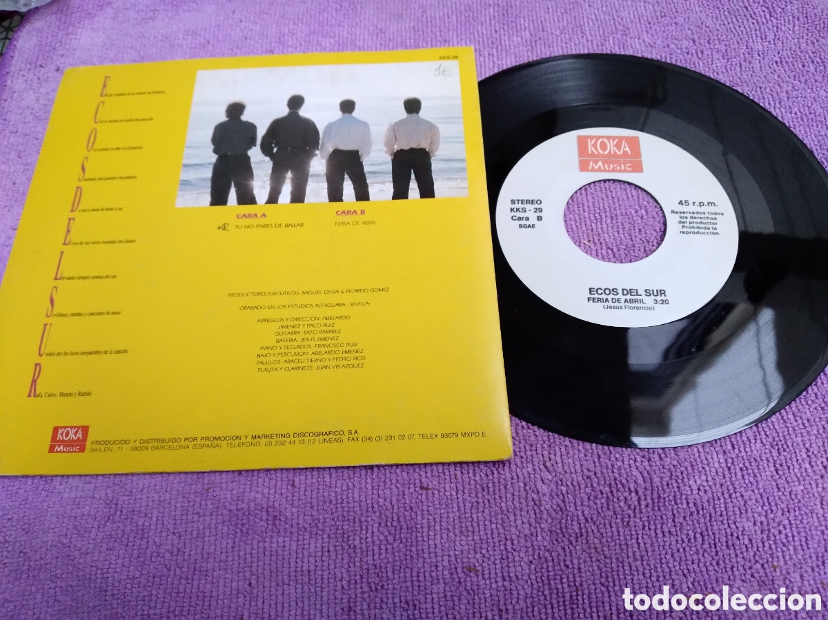 ecos del sur-tu no pares de bailar-single vinil - Compra venta en  todocoleccion