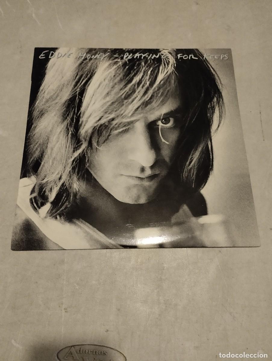 Discos de vinilo: Eddie Money LP Playing For Keeps Esp.1980 - Foto 1