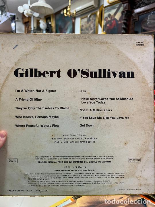 Discos de vinilo: LP GILBERT OSULLIVAN - IMA WRITER, NOT A GIGHTER, CLAIR, GER DOWN - Foto 2