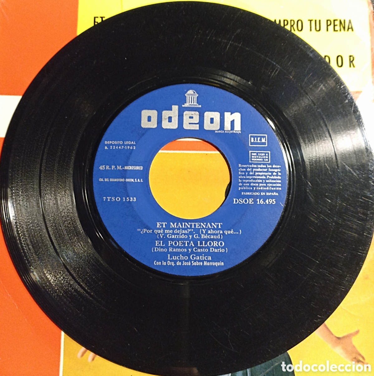 Discos de vinilo: EP LUCHO GATICA - ET MAINTENANT + 3 - ODEON 1962 - Foto 3