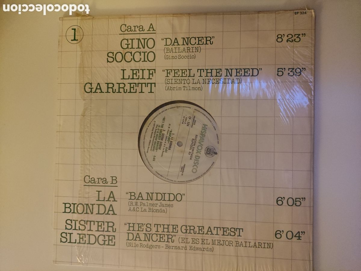 Discos de vinilo: Various &ndash; Hispavox Disco 1 - Hispavox &ndash; CP-324 - 1979 - Foto 2