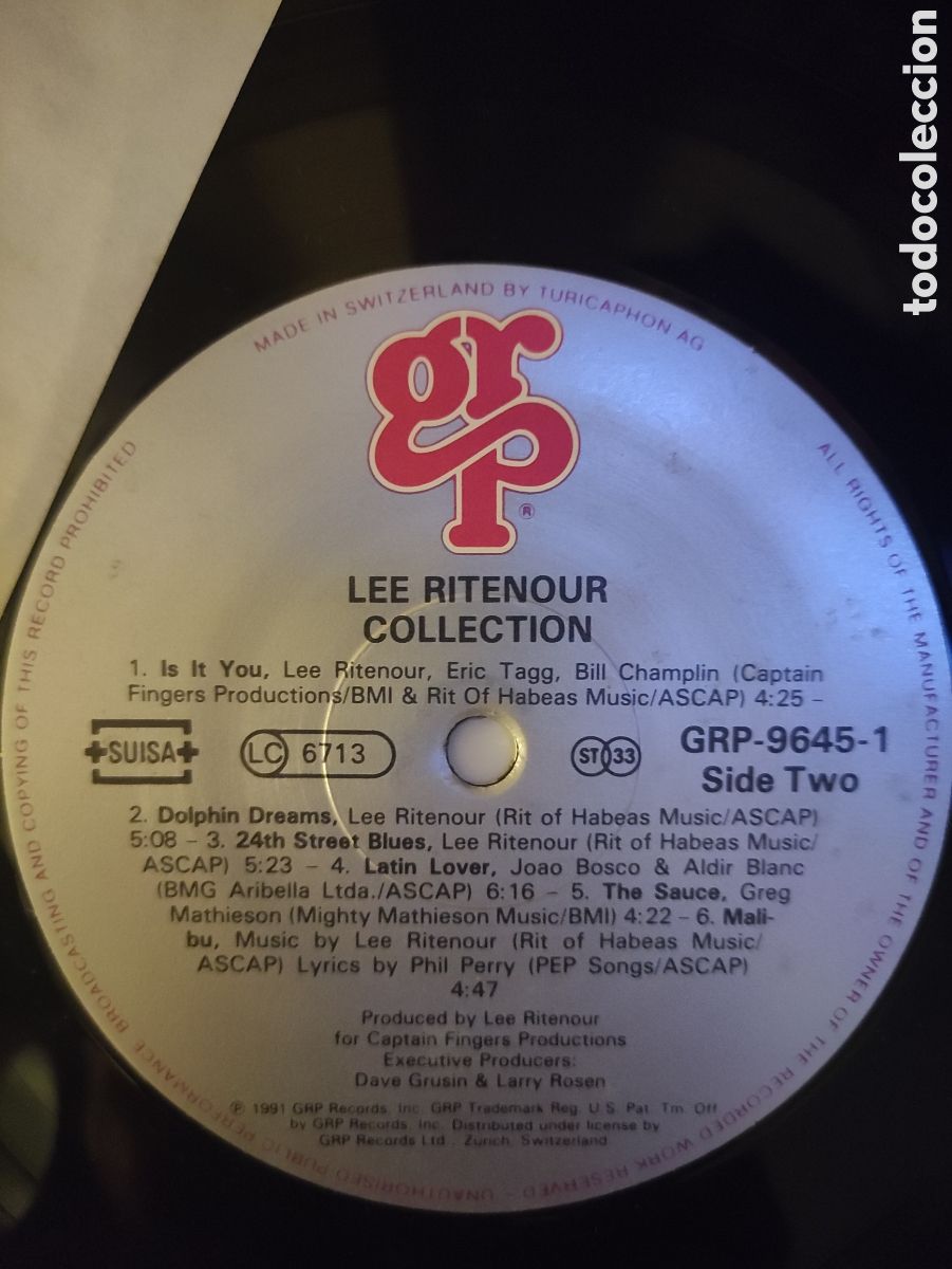 Discos de vinilo: Lee Ritenour &ndash; Collection - GRP &ndash; GRP-9645-1 - 1991 - Foto 4