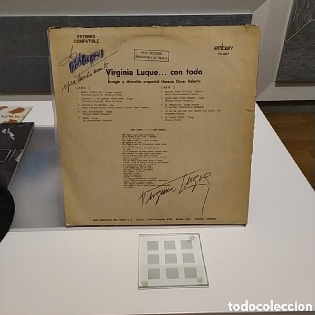 Discos de vinilo: Lp Virginia Luque. Con todo - Foto 2