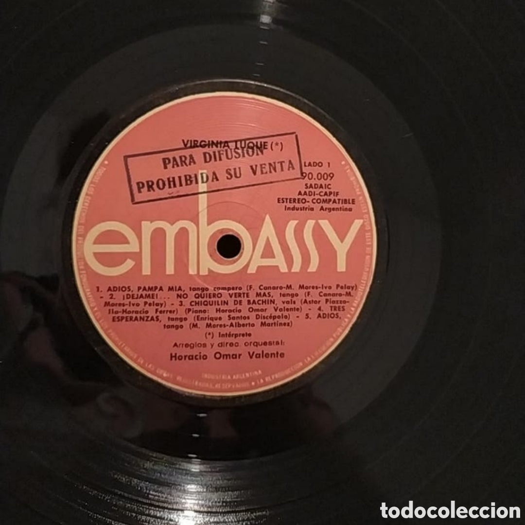 Discos de vinilo: Lp Virginia Luque. Con todo - Foto 3