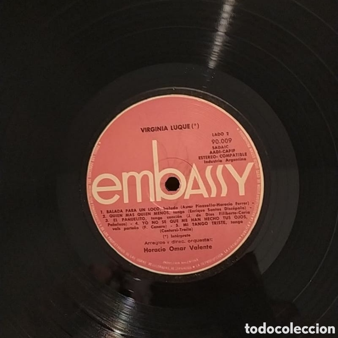 Discos de vinilo: Lp Virginia Luque. Con todo - Foto 4
