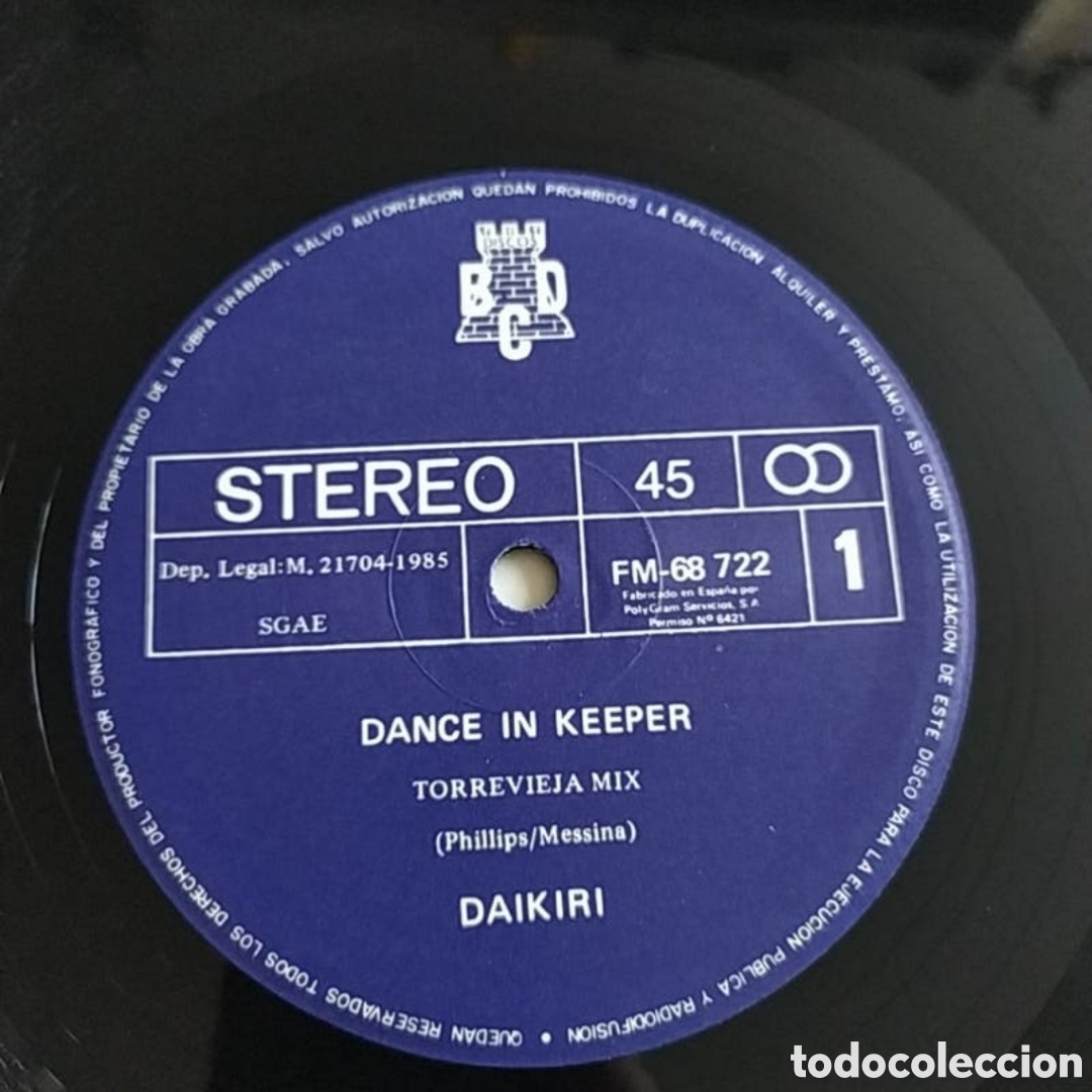 Discos de vinilo: Maxi Single Daikiri. Dance in Keeper - Foto 3