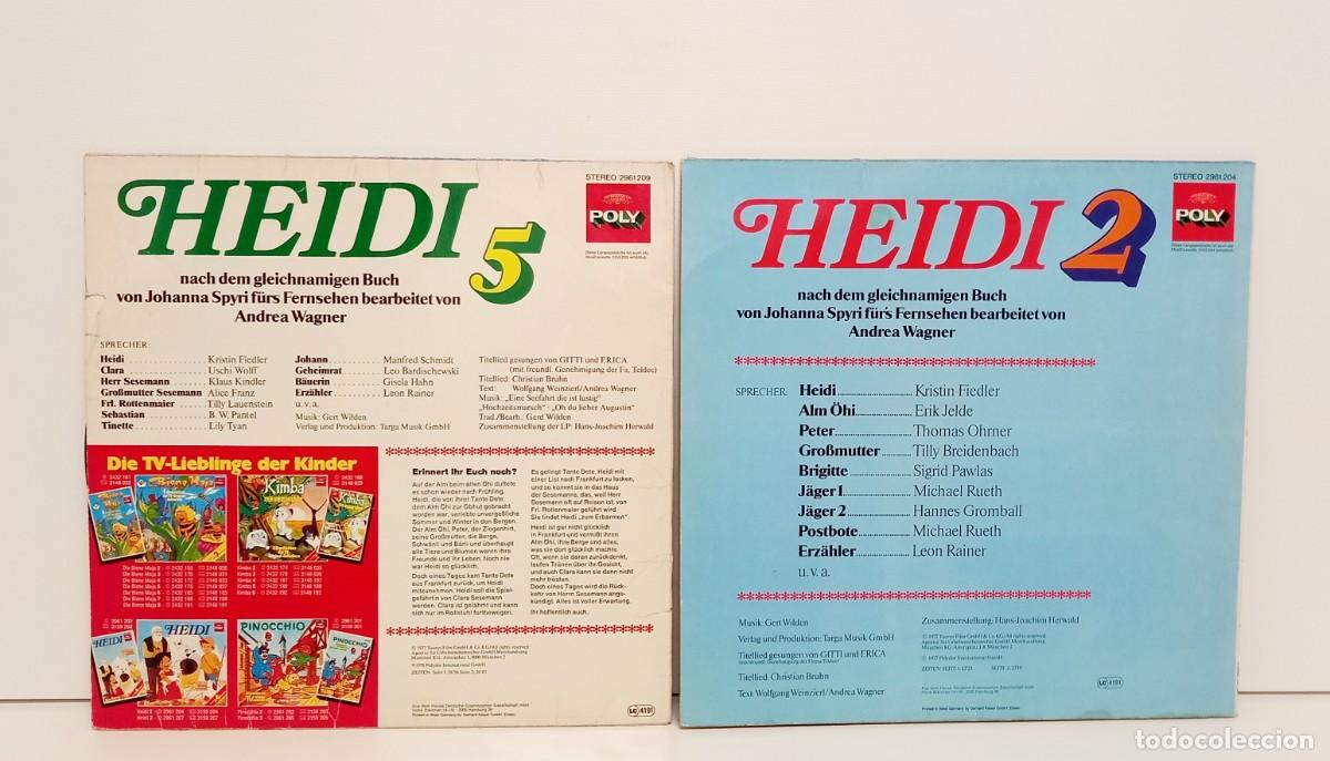 Discos de vinilo: 2 Lps Heidi (2 y 5). Poly. 1977 Printed in West Germany - Foto 2