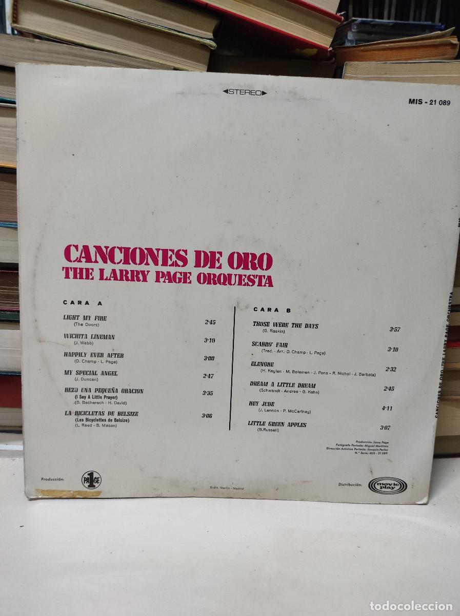Discos de vinilo: The Larry Page Orquesta &ndash; Canciones De Oro - Foto 2