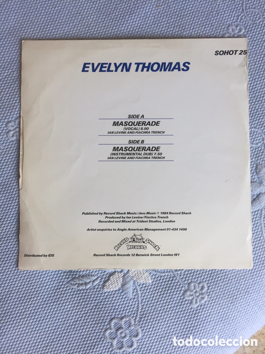 Discos de vinilo: Evelyn Thomas - Masquerade / MAXI - Foto 2