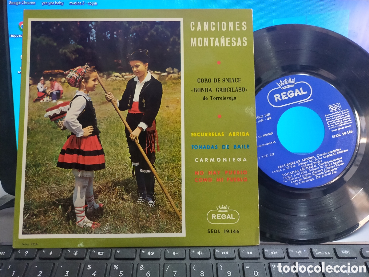 Discos de vinilo: Coro de sniace ep escurrelas arriba + 3 - Foto 1