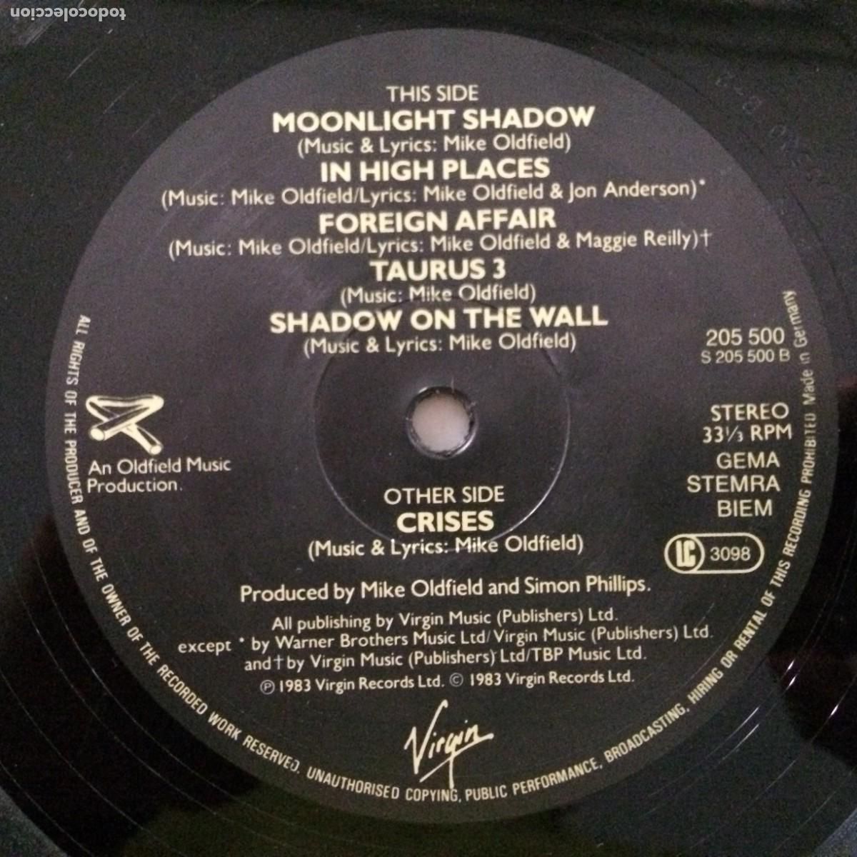 Discos de vinilo: Mike Oldfield &ndash; Crises , Germany 1983 Virgin - Foto 4