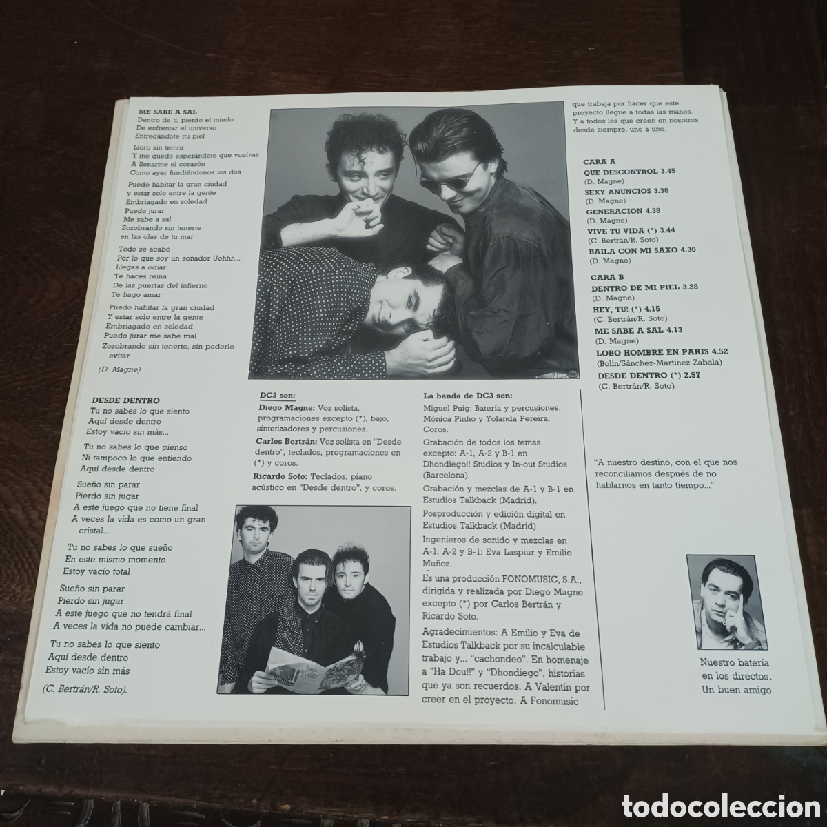 Discos de vinilo: DC3 - TU GENERACION 1992 LP. - Foto 3