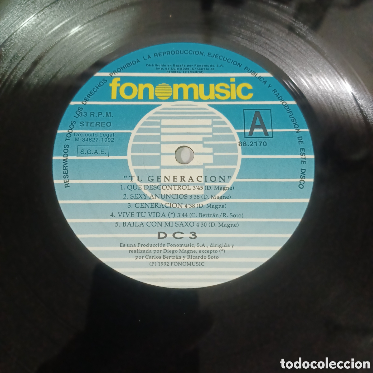 Discos de vinilo: DC3 - TU GENERACION 1992 LP. - Foto 5