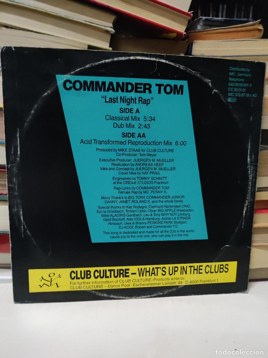 Discos de vinilo: Commander Tom &ndash; Last Night Rap - Foto 2