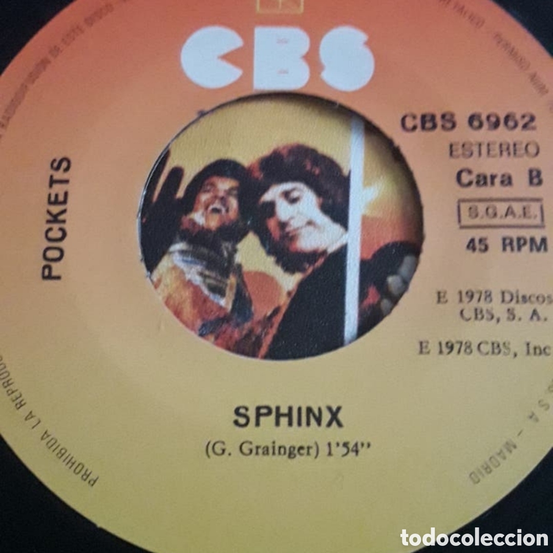 Discos de vinilo: Single Pockets. Adelante Con Ello (Take It on up) / Sphinx - Foto 3