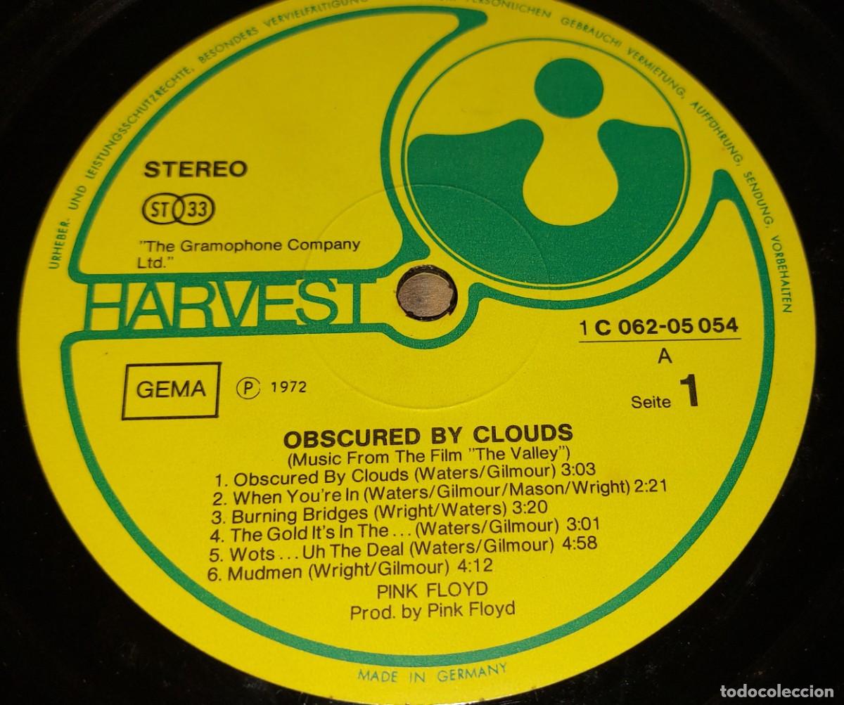Discos de vinilo: LP VINILO PINK FLOYD OBSCURED BY CLOUDS GERMANY - Foto 4