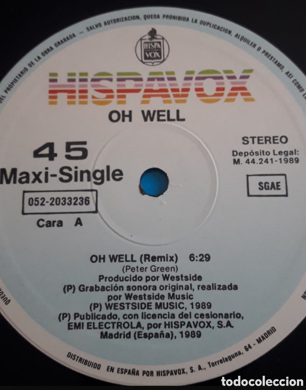 Discos de vinilo: Maxi single Oh Well.&nbsp;Oh Well (Remix) - Foto 3