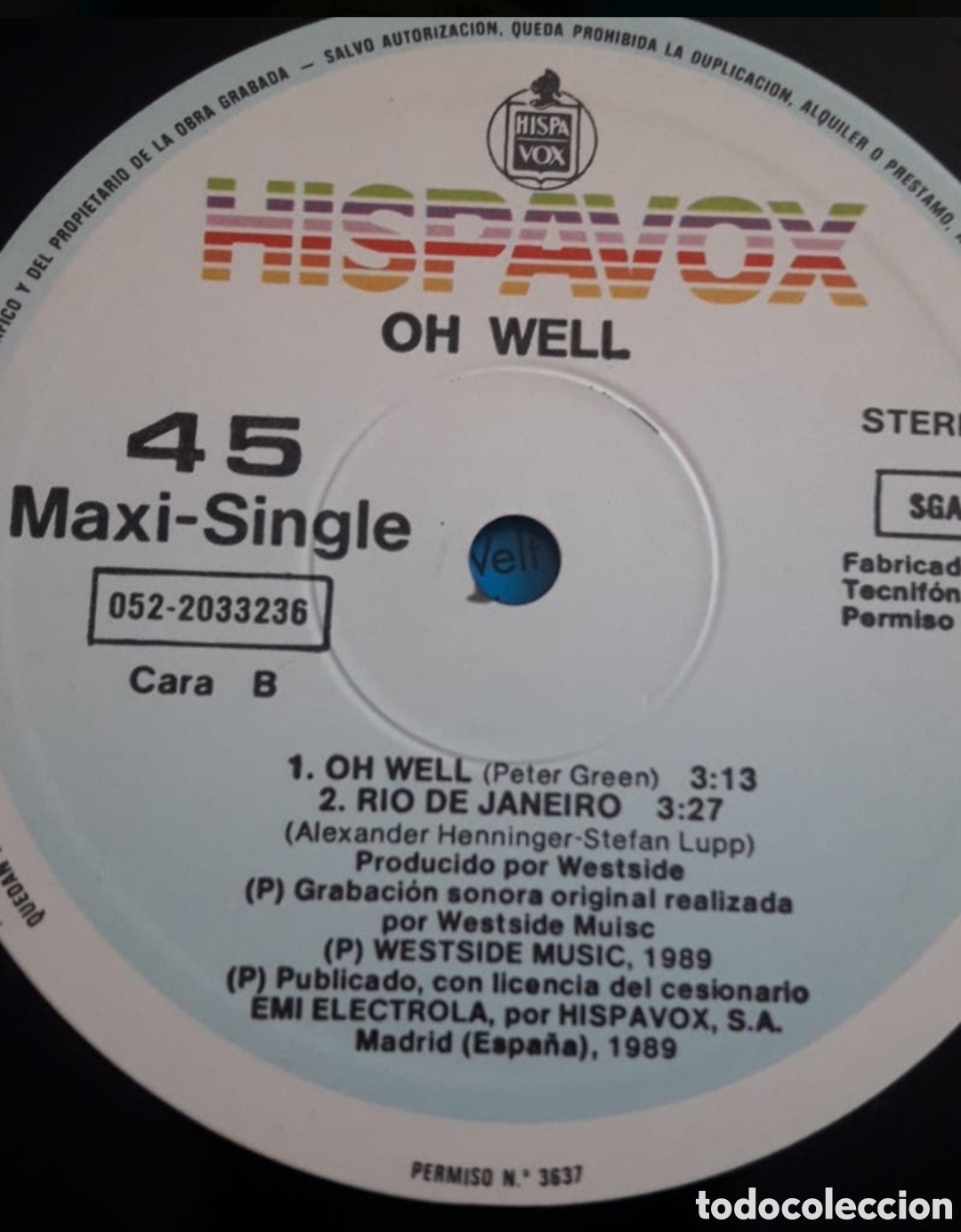 Discos de vinilo: Maxi single Oh Well.&nbsp;Oh Well (Remix) - Foto 4