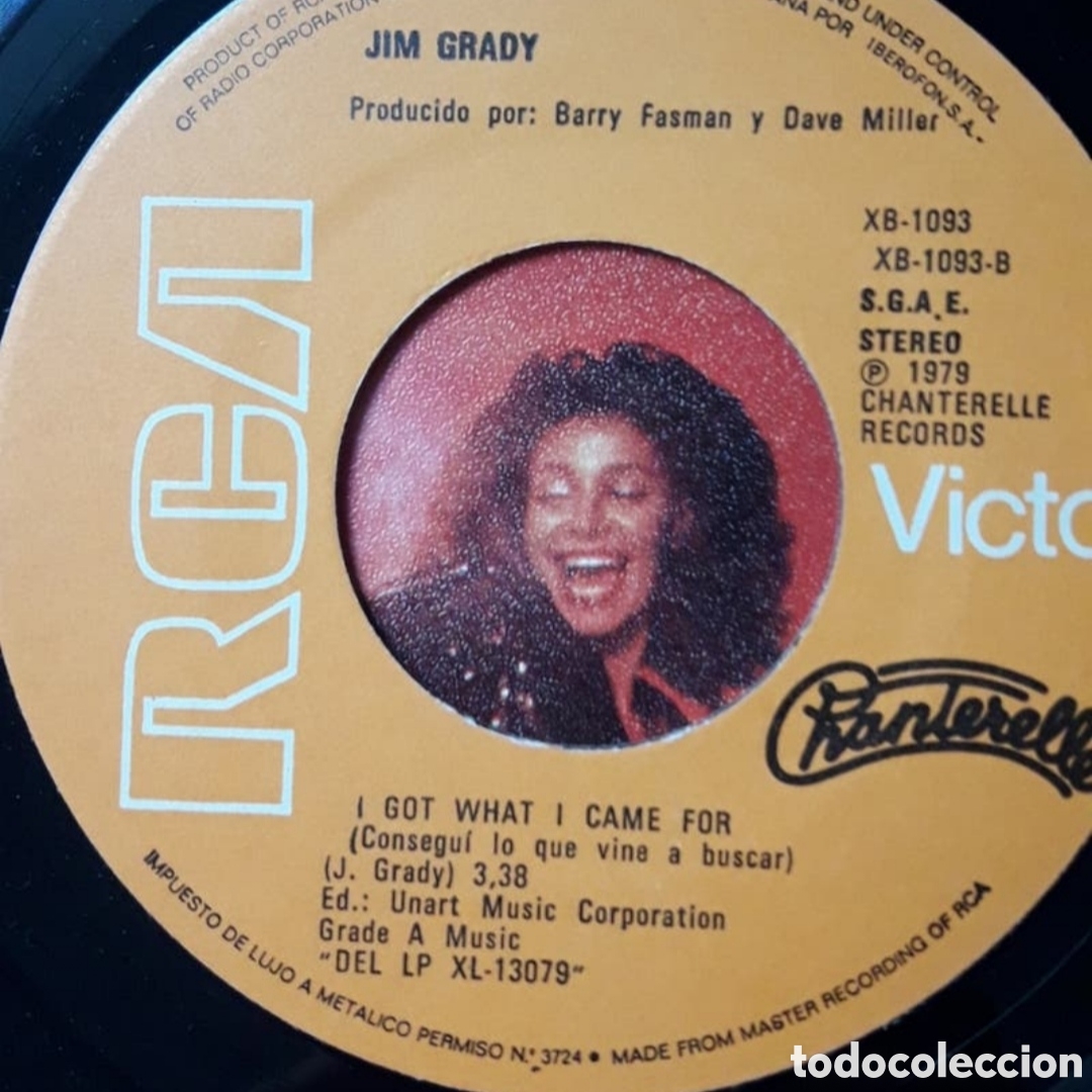 Discos de vinilo: Single Jim Grady. Touch Dancin - Foto 4