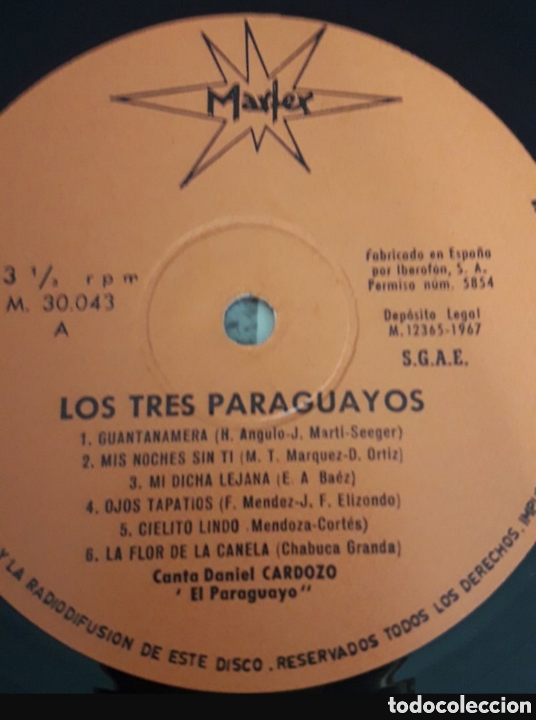 Discos de vinilo: Lp Los 3 Paraguayos, canta Daniel Cardozo - Foto 3