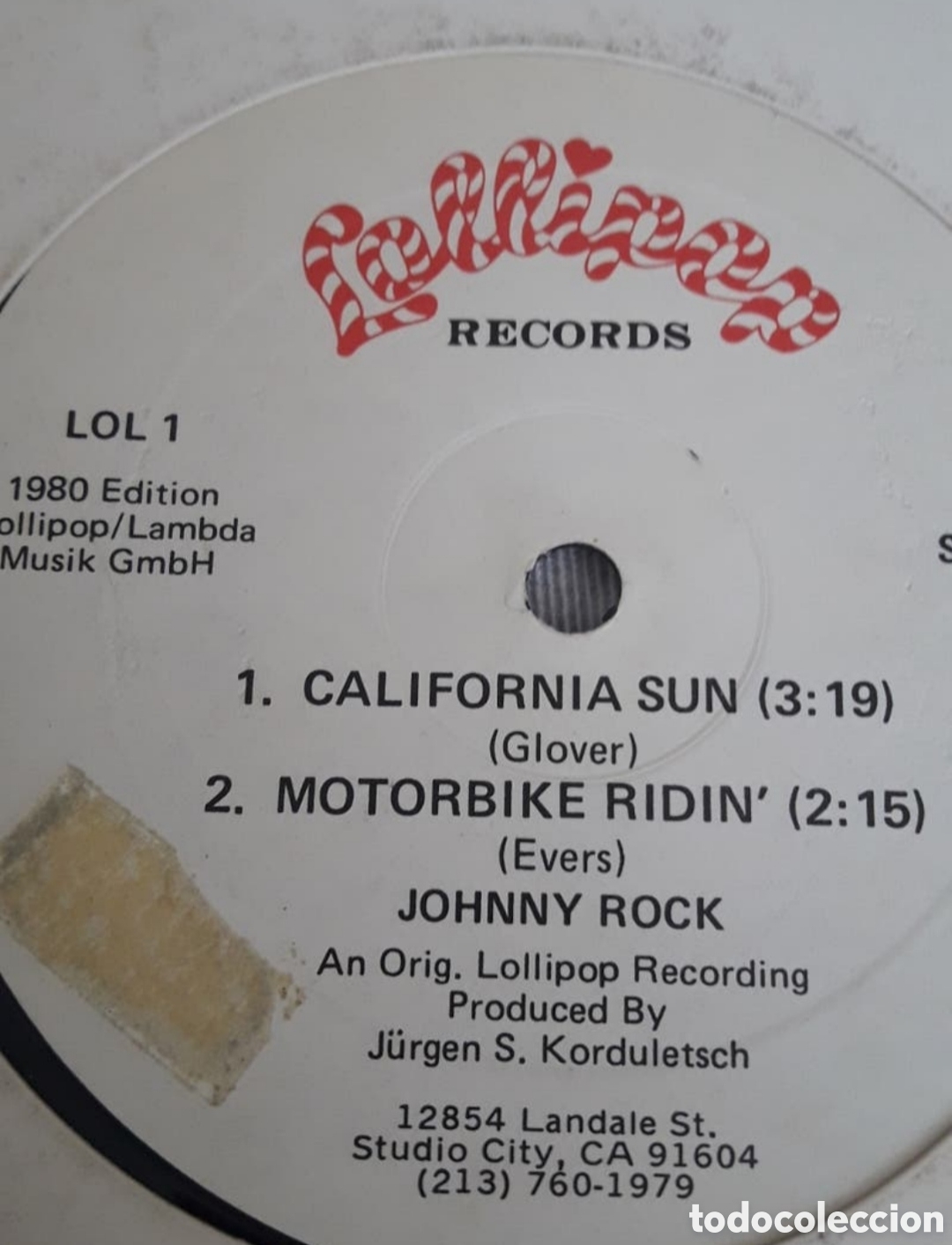 Discos de vinilo: Maxi single Johnny Rock. California Sun - Foto 3