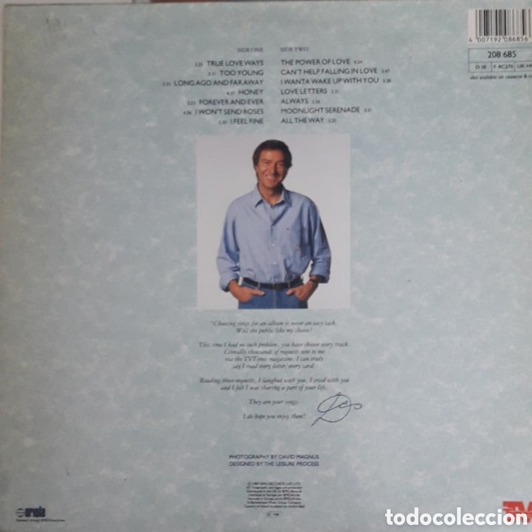 Discos de vinilo: Lp Des Oconnor. True Love Ways - Foto 2