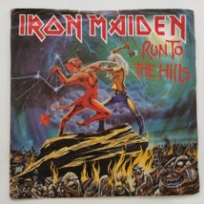 Discos de vinilo: IRON MAIDEN ‎– RUN TO THE HILLS / TOTAL ECLIPSE , UK 1982 EMI. Lote 370257901