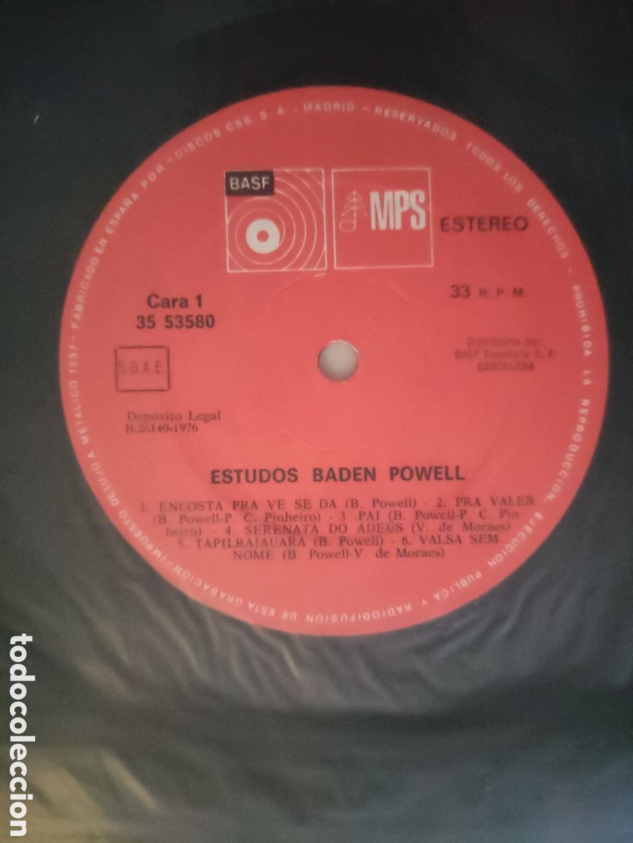 Discos de vinilo: Baden Powell - Estudos - BASF &ndash; MC-29194 - 1974 - Foto 4