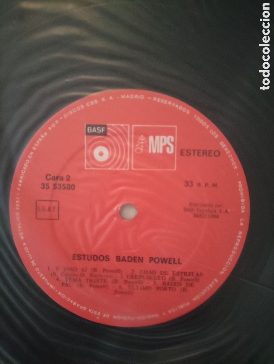 Discos de vinilo: Baden Powell - Estudos - BASF &ndash; MC-29194 - 1974 - Foto 5