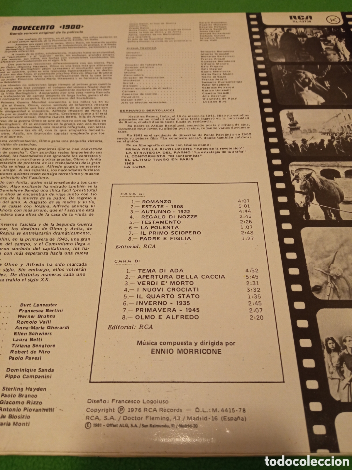 Discos de vinilo: Ennio Morricone - BSO Novecento - Foto 2