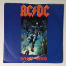 Discos de vinilo: AC/DC ‎– WHO MADE WHO / GUNS FOR HIRE (LIVE VERSION) , UK 1986 ATLANTIC. Lote 370333336