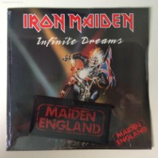 Discos de vinilo: IRON MAIDEN ‎– INFINITE DREAMS (LIVE) / KILLERS (LIVE) , UK 1989 PRECINTADO Y CON PARCHE PROMOCIONAL. Lote 370376806