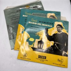 Discos de vinilo: LP - VERDI - RIGOLETTO - MARIO DEL MONACO - DECCA. CONTIENE 3 LP'S