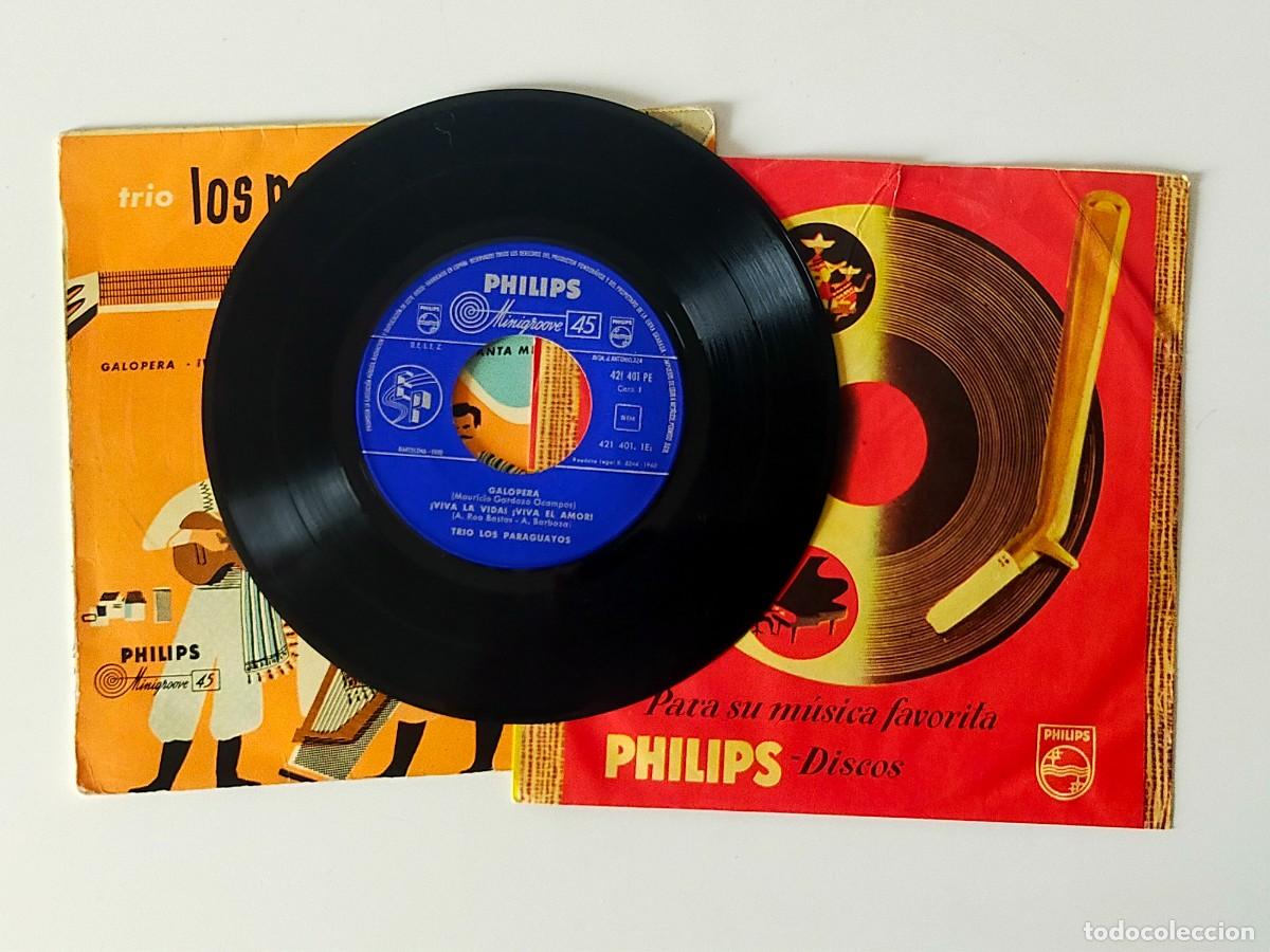 Discos de vinilo: LOS PARAGUAYOS: GALOPERA + 3, - EP. PHILIPS 1960 - Foto 2