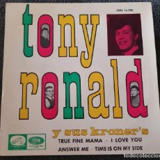 Discos de vinilo: TONY RONALD Y SUS KRONER'S - EP SPAIN 1965 TRUE FINE MAMA (VERS LITTLE RICHARD, ROLLING STONES). Lote 370458991