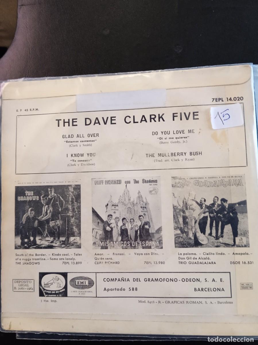 Discos de vinilo: THE DAVE CLARK FIVE- GLAD ALL OVER. EP - Foto 2
