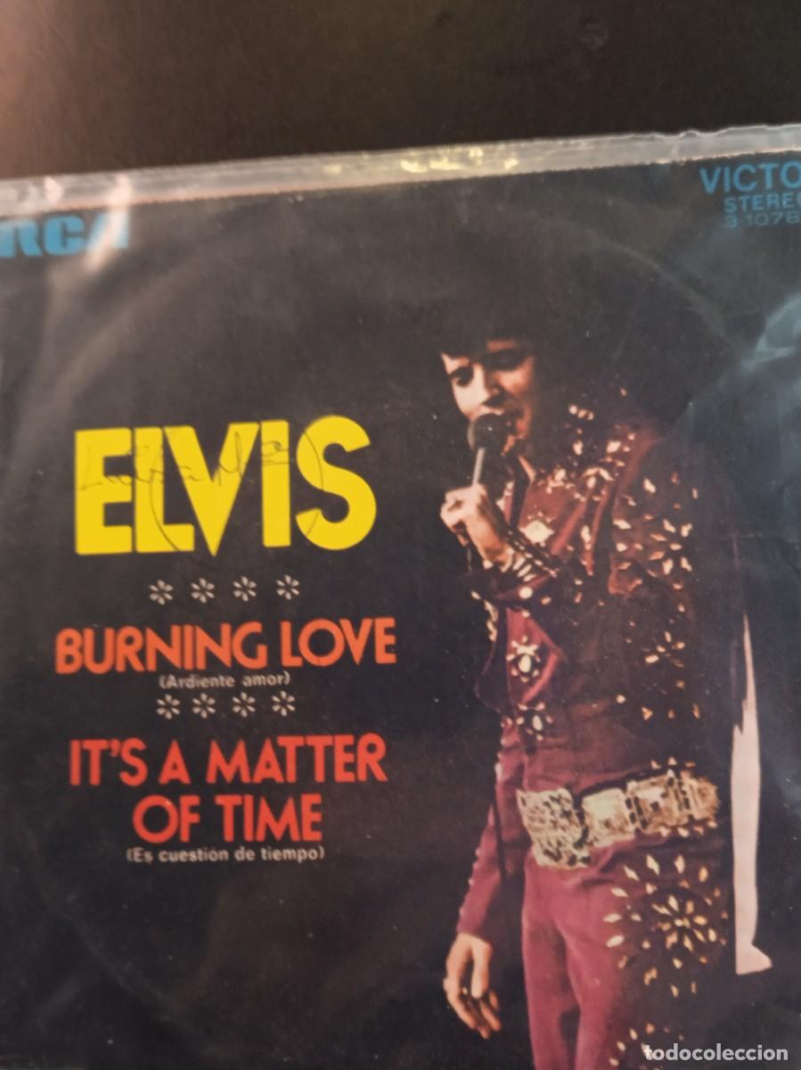 Discos de vinilo: ELVIS- BURNING LOVE. SINGLE - Foto 1
