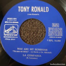 Discos de vinilo: TONY RONALD Y SUS KRONER'S EP SPAIN YOU ARE MY SUNSHINE (LA VOZ DE SU AMO 14080)