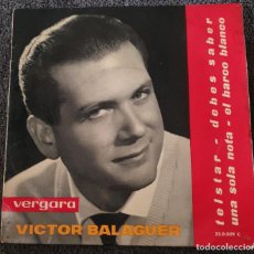 Discos de vinilo: VICTOR BALAGUER EP SPAIN 1963 - TELSTAR +3 (VERS. JOE MEEK, AZNAVOUR, JOBIM, BECAUD). Lote 370537211