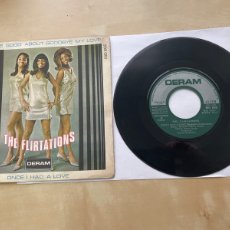Discos de vinilo: THE FLIRTATIONS - WHAT’S GOOD ABOUT GOODBYE MY LOVE / ONCE I HAD A LOVE 7” SINGLE 1969 SPAIN - PROMO. Lote 370659496