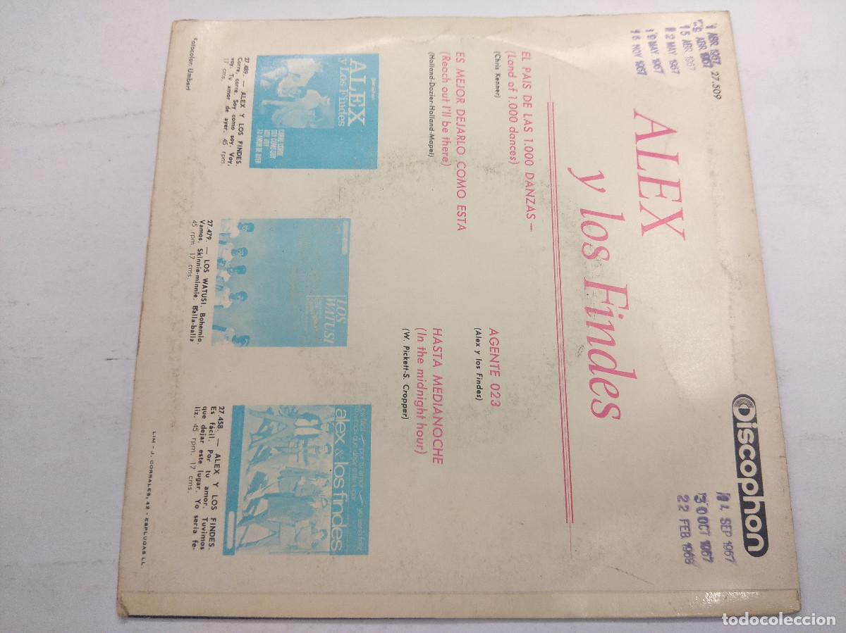 Discos de vinilo: ALEX Y LOS FINDES/EL PAIS DE LAS 1000 DANZAS/SINGLE. - Foto 3