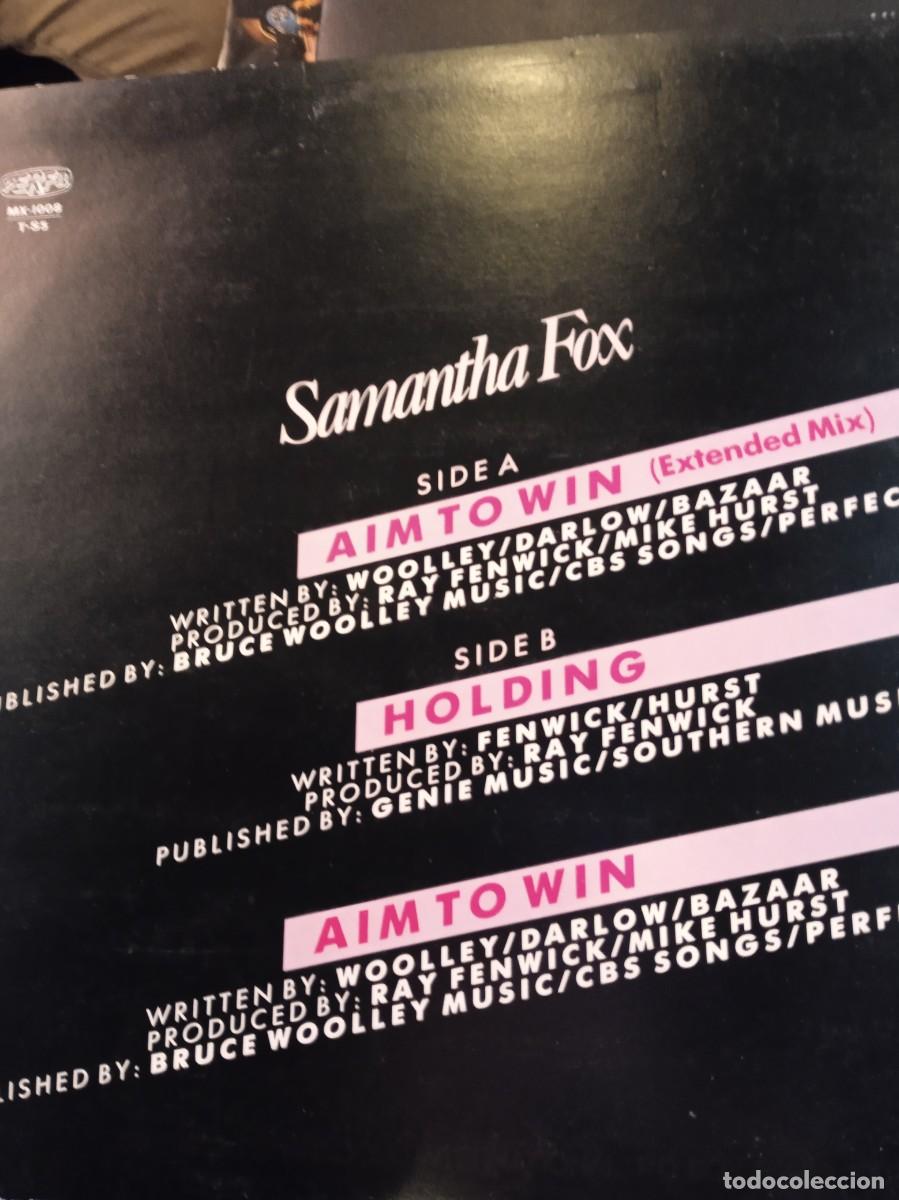 Discos de vinilo: SAMANTHA FOX- AIM TO WIN. MAXISINGLE. - Foto 2