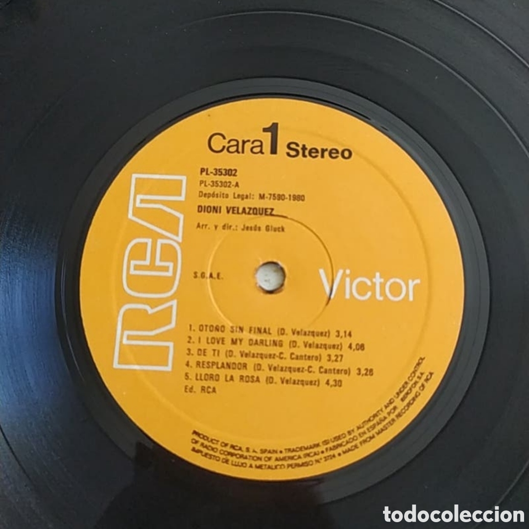 Discos de vinilo: Lp Dioni Vel&aacute;zquez. Para los dos. SIN USAR - Foto 3