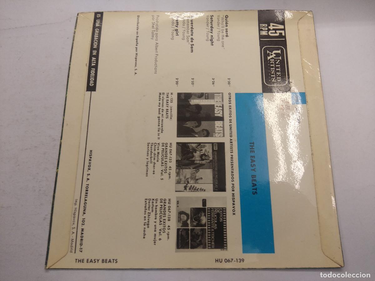 Discos de vinilo: THE EASY BEATS/QUIEN SERA/SINGLE. - Foto 3