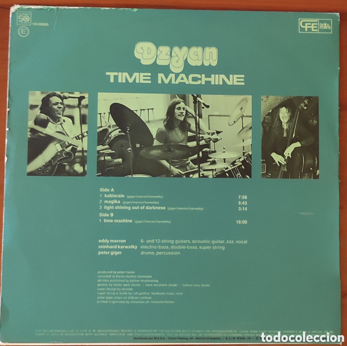 Discos de vinilo: Dzyan. Time machine 1975 - Foto 2