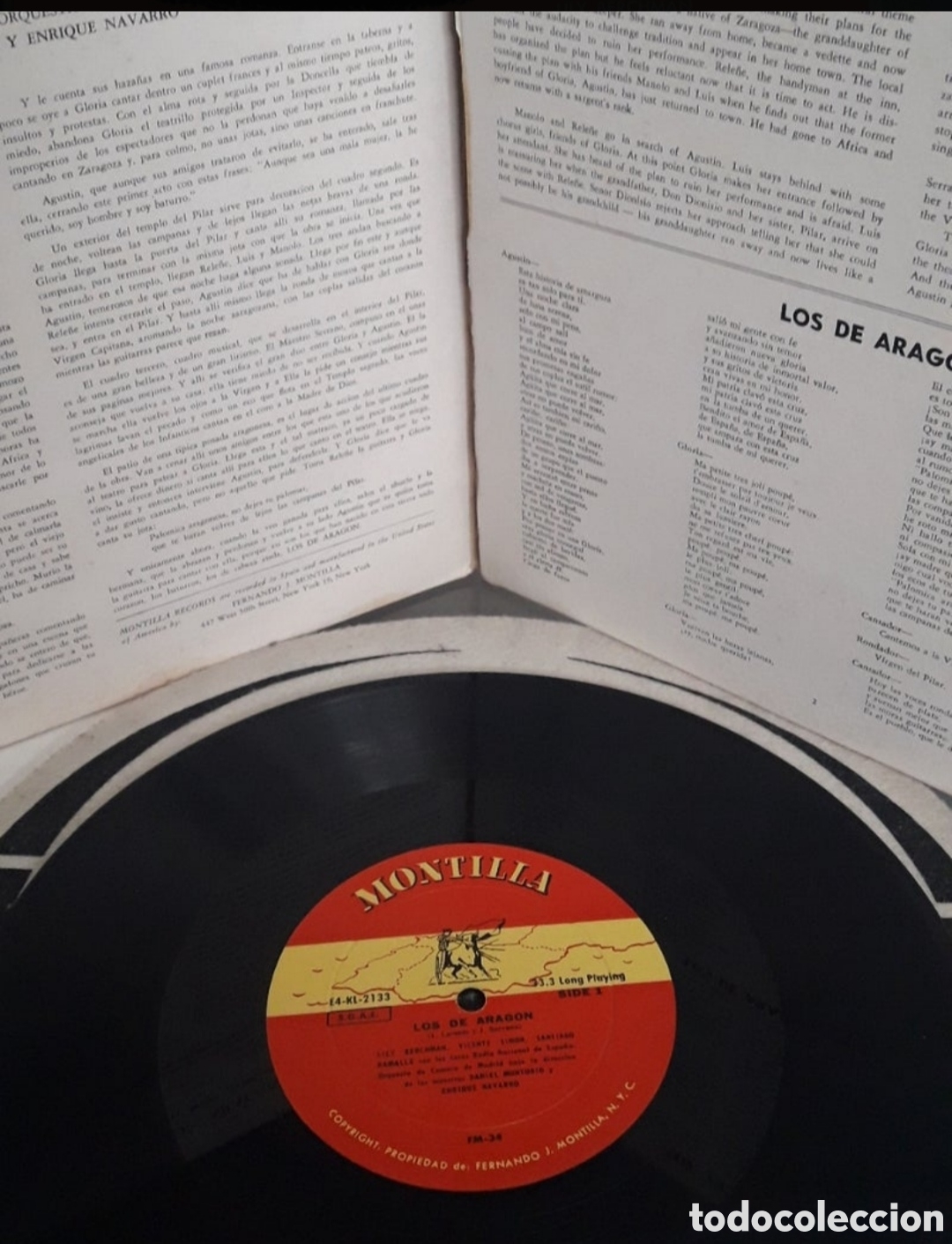 Discos de vinilo: Lp 10 &rdquo; J. Serrano,&nbsp;J.J. Lorente.&nbsp;Los De Aragon - Foto 3